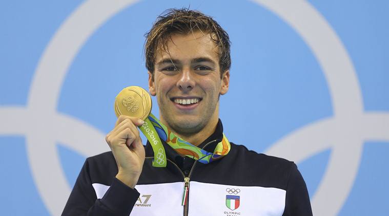 2016 Rio Olympics - Swimming - Victory Ceremony - Men's 1500m Freestyle Victory Ceremony - Olympic Aquatics Stadium - Rio de Janeiro, Brazil - 13/08/2016. Gold medallist Gregorio Paltrinieri (ITA) of Italy poses with his medal.     REUTERS/Dominic Ebenbichler  FOR EDITORIAL USE ONLY. NOT FOR SALE FOR MARKETING OR ADVERTISING CAMPAIGNS.